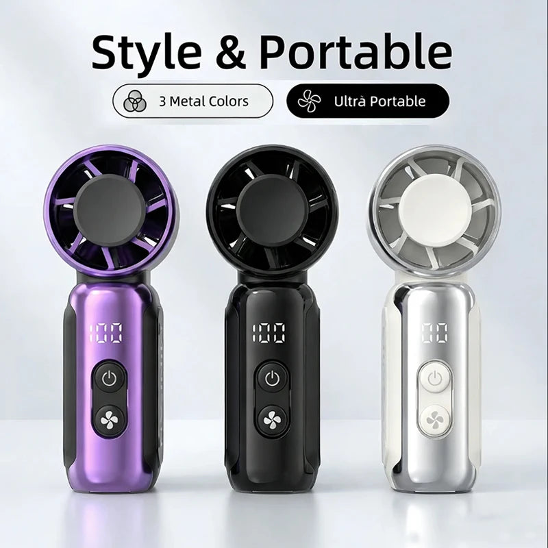 Handheld Small Fan, Portable Mini Bladeless Electric Fan, USB Charging Pocket Portable Fan, Suitable for Outdoor and Travel Use