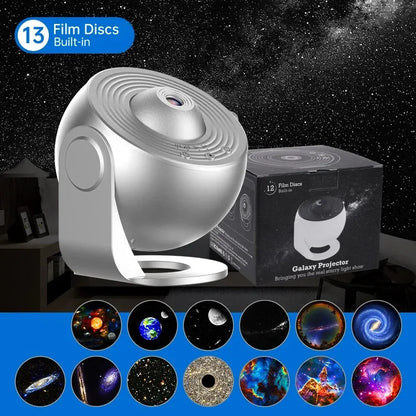 Galaxy Projector  Night Light Star Projector Light Projector for Bedroom 13 Film Discs Planetarium Projector for Kids