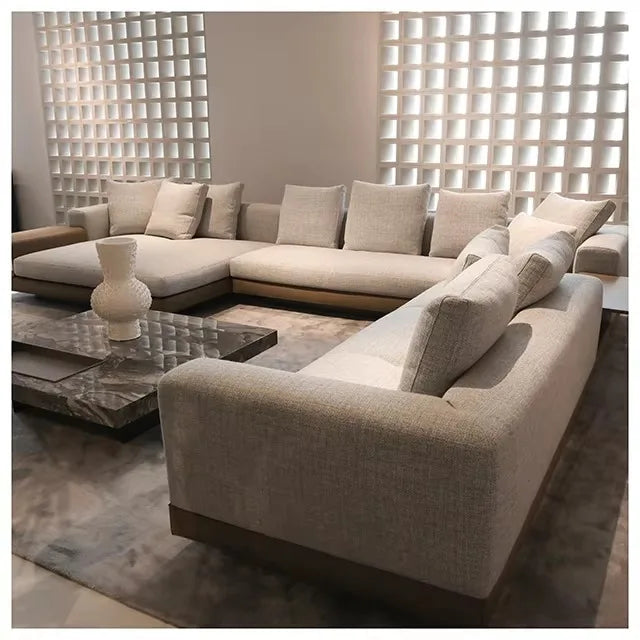 Modern Minimalist I-Shaped Modular Sofa Set for Hotels and Living Rooms
