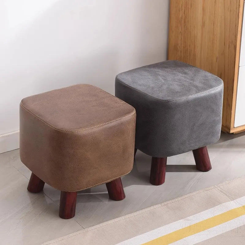 Simple Solid Wood Household Small Stool Children's Short Stool At Home Entrance Living Room Coffee Table with Sturdy Shoe Stool