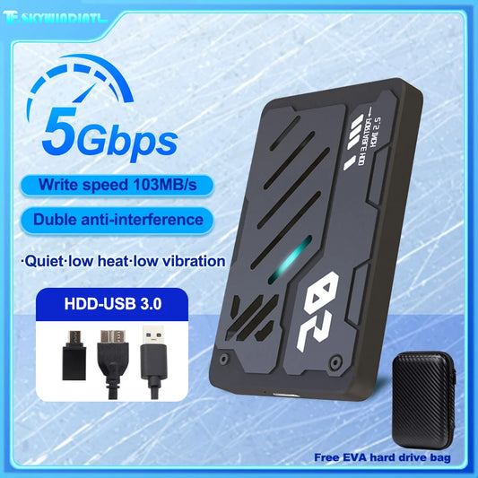 2.5 inch Mecha Style RGB Portable External Hard Drive 160G 250G 320G 500G 750G 1TB USB 3.0 for PC PS4 PS5 Mobile Phone Laptop