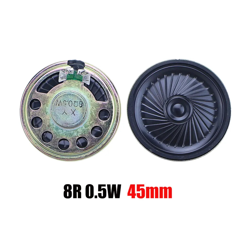 2PCS 8R 32R 0.5W 1W 2W Mini Speaker 8 Ohm 32 Ohm Loud Speaker Diameter 20mm 23mm 26mm 28mm 30mm 32mm 36mm 40mm 45mm Loudspeaker