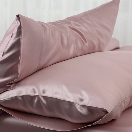 1pc Nordic Silk Pillowcase White Black Grey Khaki Blue Pink Sliver Bed Pillow Covers Luxury Cases Home Bedding Decor