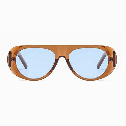New Oval Sunglasses Women Men Cool Brand Designer Colorful Sun Glasses Female Male Plastic Big Frame Outdoor Eyewear