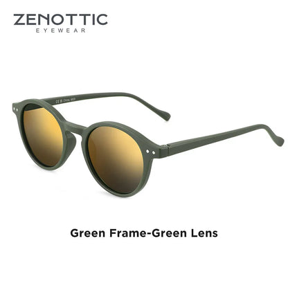 ZENOTTIC Retro Polarized Sunglasses 2026 2025 Men Women Vintage Small Round Frame Sun Glasses Polarized Lens UV400 Goggles Shade