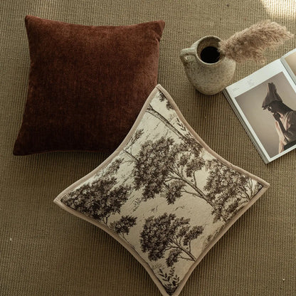 Premium Living Room Sofa Cushion Cover Chenille Texture Geometric Jacquard Pillowcase Modern High-End Pillow Covers Decorative