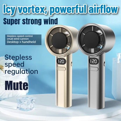 Portable Handheld Mini Fan USB Charging 400mAh Strong Wind Speed Pocket Fan for Travel Outdoor Camping Summer Office Cooling