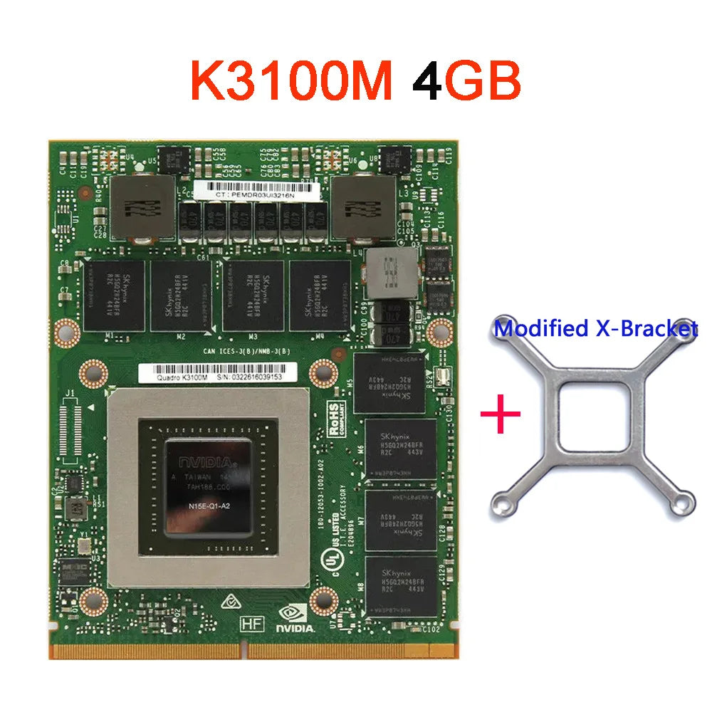 Quadro K610M K1000M K1100M K2000M K2100M K3000M K3100M K4000M K4100M K5000M K5100M Video Card For iMac A1311 A1312 2010 2011