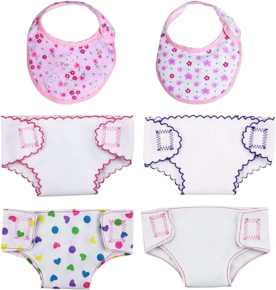 Baby Diapers Doll Underwear for 14-18 Inch Baby Dolls Underwear Reusable Adjustable Diapers for Infant Reborn Dolls Baby Girls
