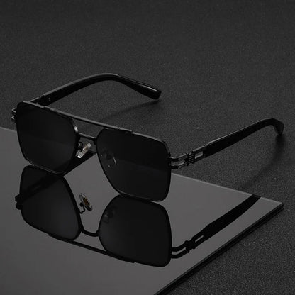 1PC, double beam glasses, fashionable cut-out temples, oversized ultra-light frames, suitable for men and women