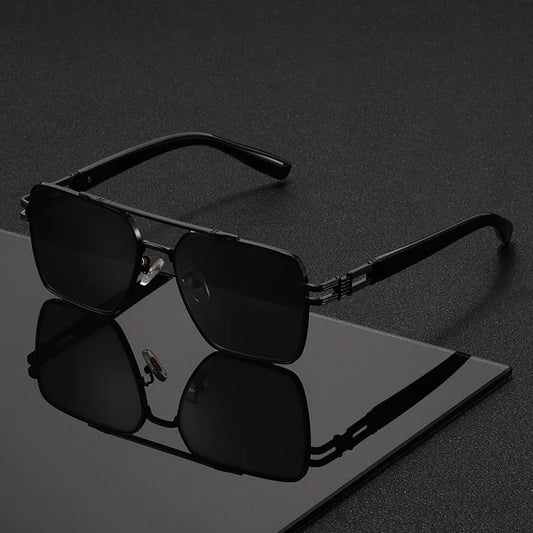 1PC, double beam glasses, fashionable cut-out temples, oversized ultra-light frames, suitable for men and women