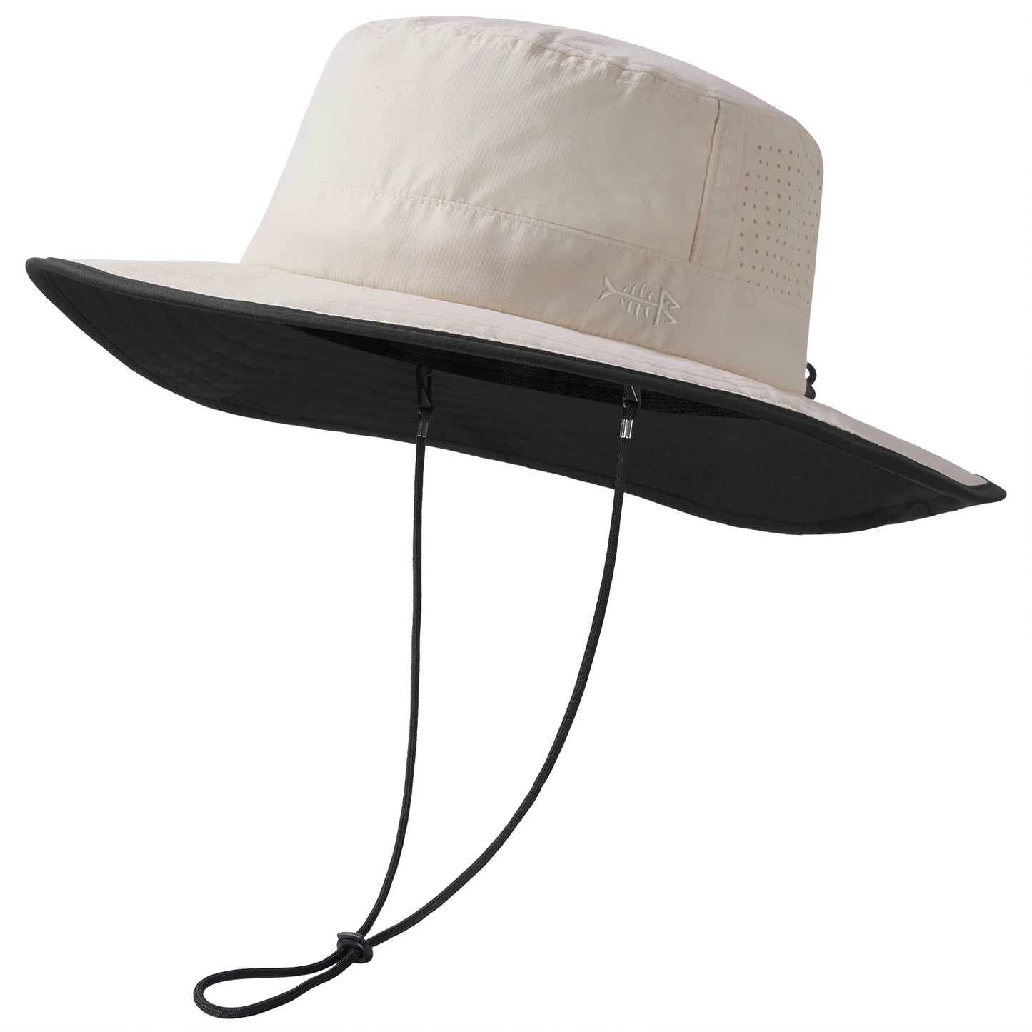 BASSDASH UPF 50+ Water-Resistant Fishing Bucket Hat with Laser Perforated Mesh Adjustable for Men Women Outdoor Hiking