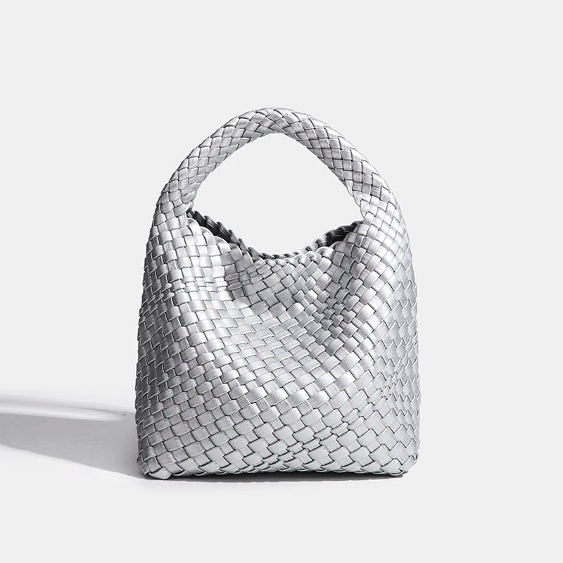 Designer bag Luxury 2025 woman bag Brand New Product PU Small size hand-woven bucket bag High quality Women's handbag