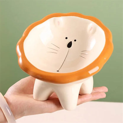 New Cartoon Ceramic Cat Bowl Creative Cute Puppy Dog Feeder Pet Feeding and Water Eatting Bowl Drinker Porcelain Pet Supplies
