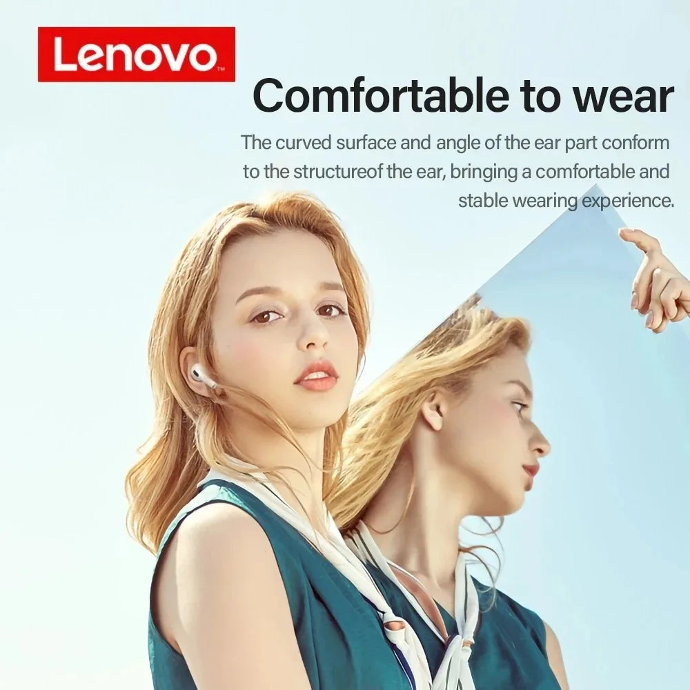 New Lenovo LP40 Earphones TWS Wireless Bluetooth Earbuds Bass Touch Control Stereo Noise Reduction Long Standby Original
