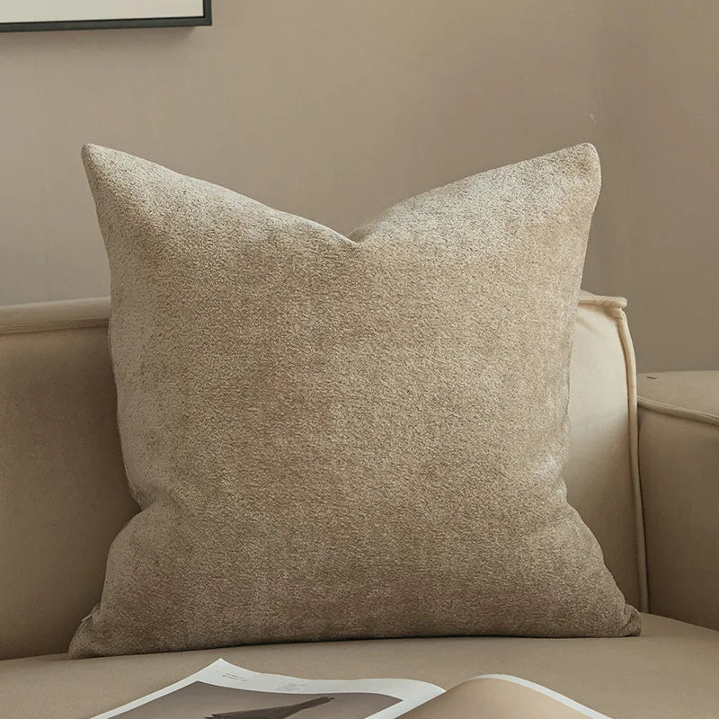 Premium Living Room Sofa Cushion Cover Chenille Texture Geometric Jacquard Pillowcase Modern High-End Pillow Covers Decorative