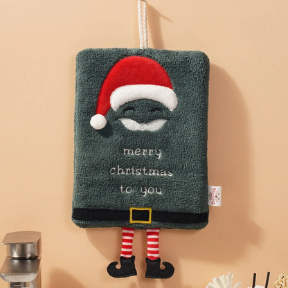 Christmas Hand Towels Kitchen Cloth Housewarming Gifts Christmas Decoration Dish Towel sfor Home Holiday Xmas ﻿Cloth Man Woman