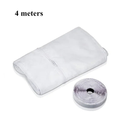 Air Lock Window Seal for Portable Air Conditioner, 3/4/5M Flexible Cloth Sealing Plate Window Seal with Zip and Adhesive Fast