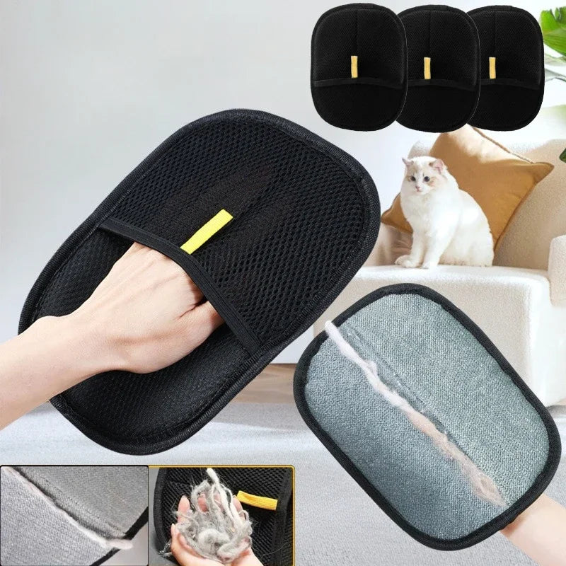 Double-Sided Pet Grooming Gloves for Cats And Dogs - Kitten Cleaning Tool Dog Deshedding Brush Pet Hair Removal Pet Supplies