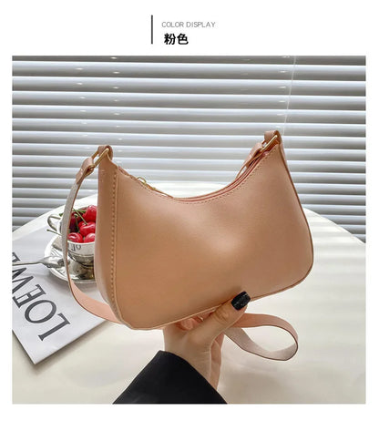 Fashionable and Trendy Solid-color Handbags Simple and New Small Square Bag Stylish and High-quality Single-shoulder Armpit Bags