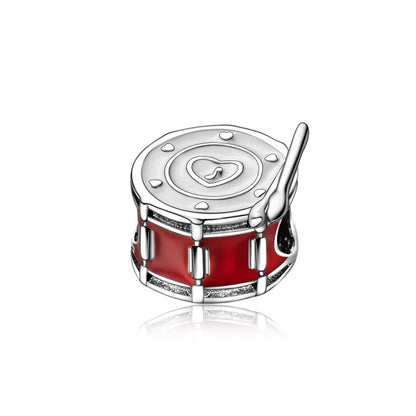 Guitar Microphone Music 925 Sterling Silver Charm Pendant Suitable Fit Original Bracelet Necklace keychain Jewelry Accessories