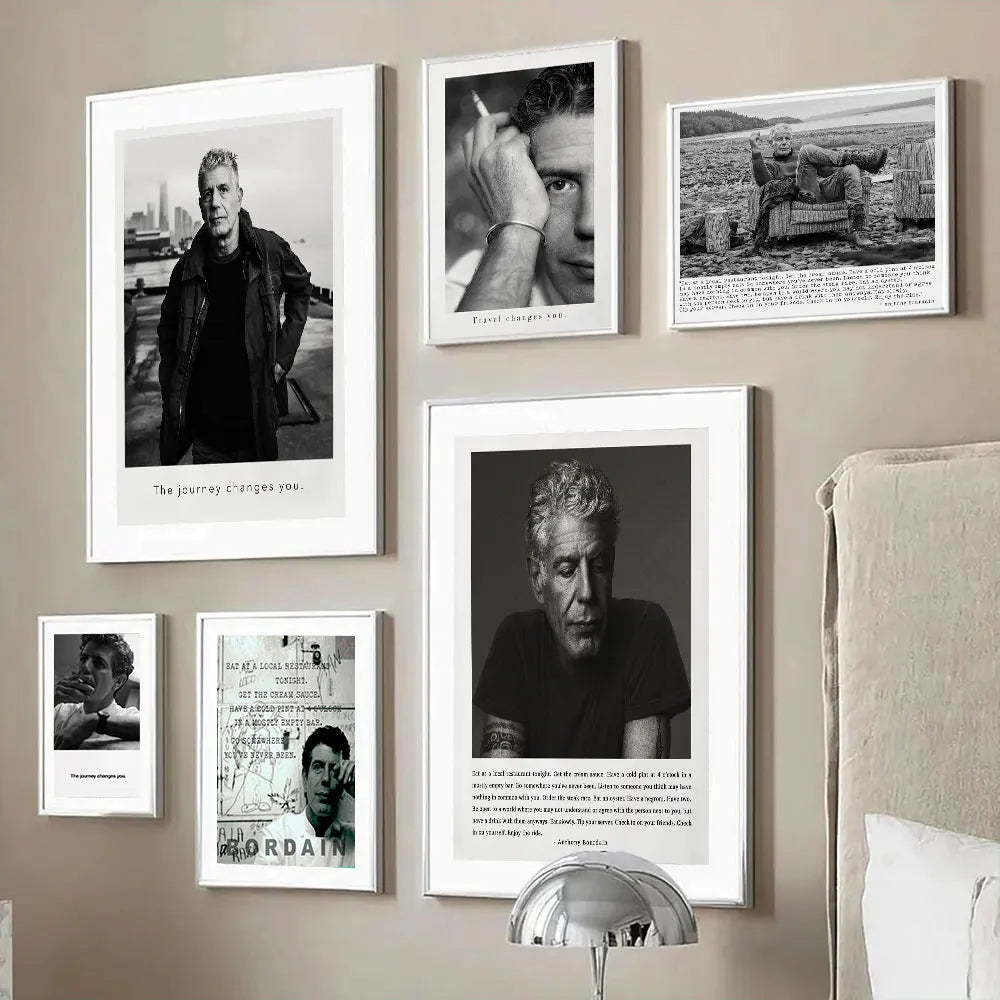 Eat At A Local Restaurant Tonight A-Anthony B-Bourdain Poster Canvas Print Painting Wall Art Study Studio Living Home Decor