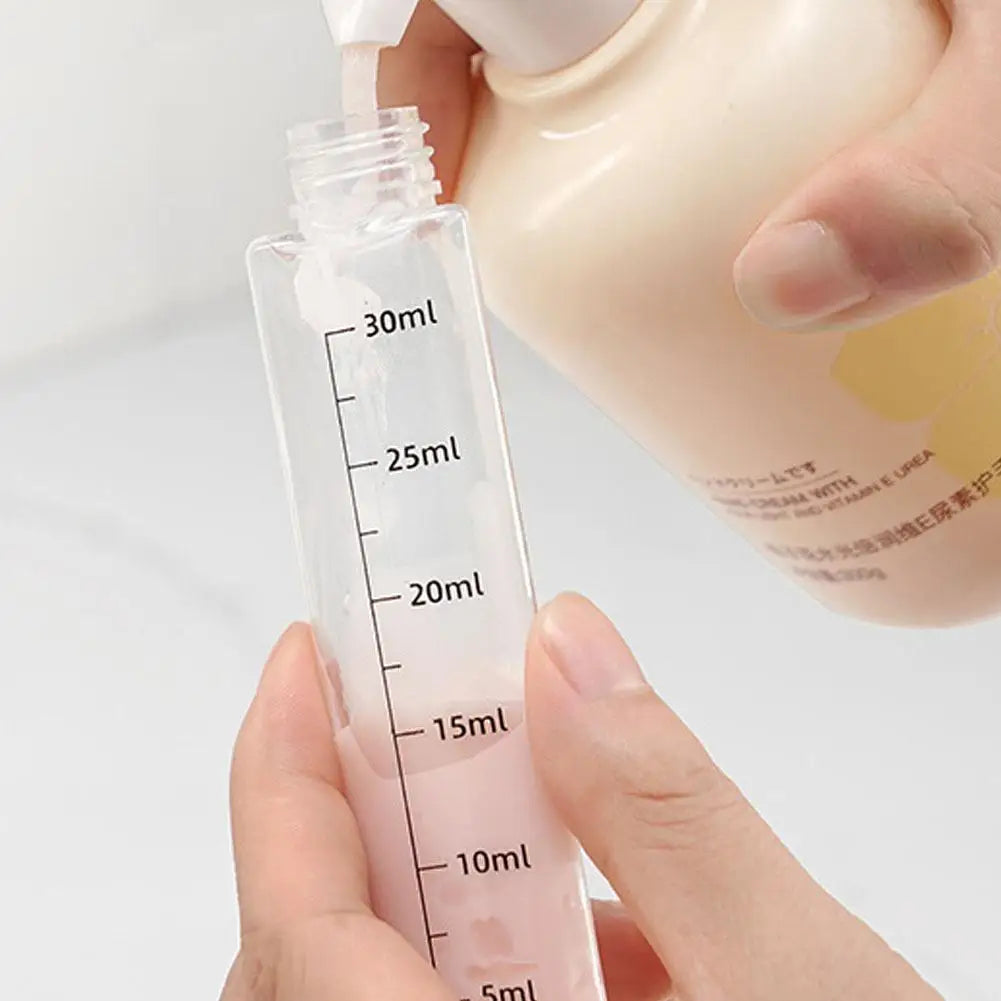 Travel Dispenser Storage Bottle With 4*30ml Inner Bottles -  Leakproof Portable Refillable For Shampoo Conditioner Lotion Toner