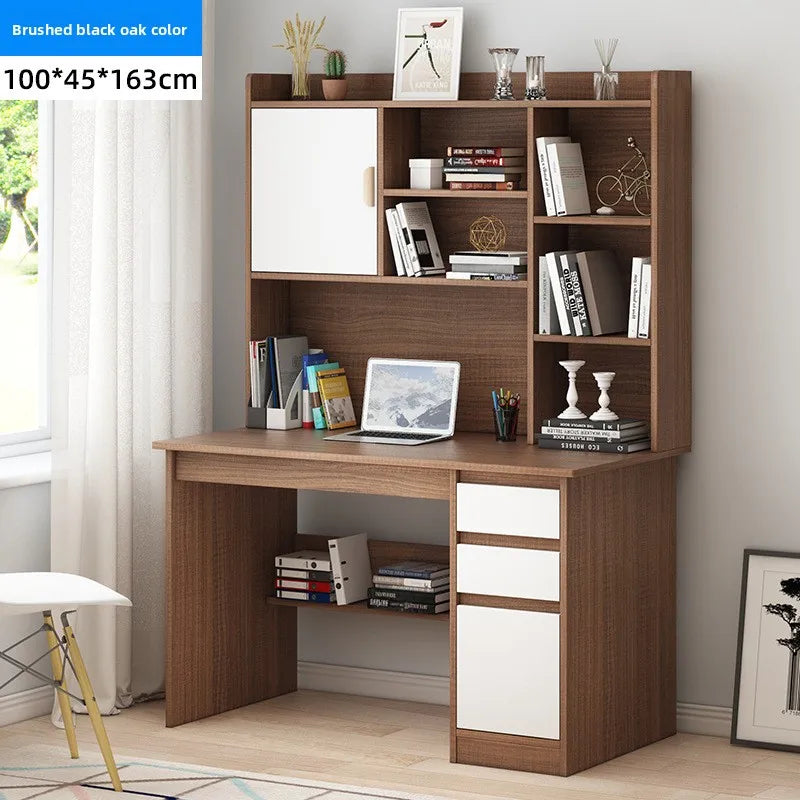 Desk Home Modern Simple Bookshelf Integrated Student Bedroom Learning To Write With Drawing Desk Office Computer Desk
