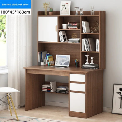 Desk Home Modern Simple Bookshelf Integrated Student Bedroom Learning To Write With Drawing Desk Office Computer Desk