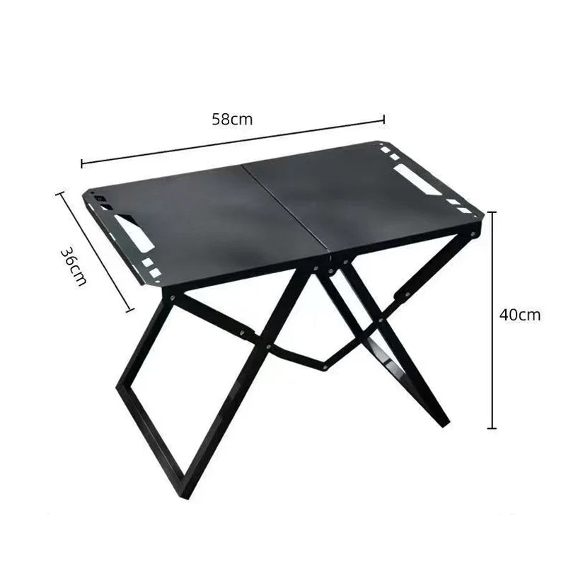 PORTABLE FOLDING TABLE - no assembly required, lightweight and sturdy,  Folds up and stows away without taking up space