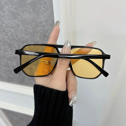 Elegant Square Sunglasses Women Men Casual Sun Glasses Female Male Fashion Mirror Vintage Outdoors Shades Oculos De Sol