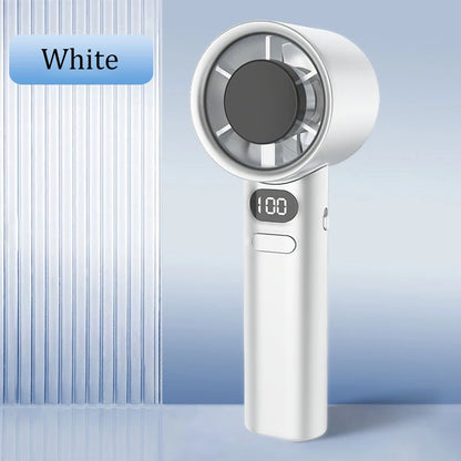 Lenovo 3000mAh Handheld Mini Fan Electric Hand Fans Ice Compress High-Speed Cooling USBRechargeable Portable LED Digital Display