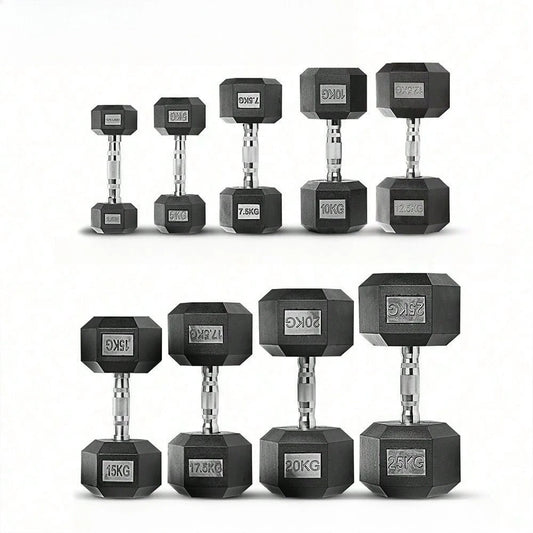 Hex dumbbells, 2.5-25 kg dumbbells,non-slip coating, ergonomic handle, solid iron dumbbell set, strength training,home gym