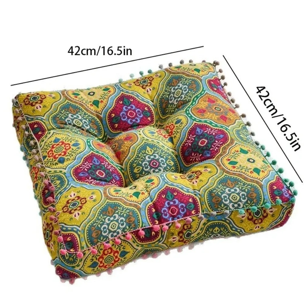 New Soft Tatami Cushion Large Thicken Floor Mat Square Bohemian Style Yoga Seat Cushion For Home Balcony Window