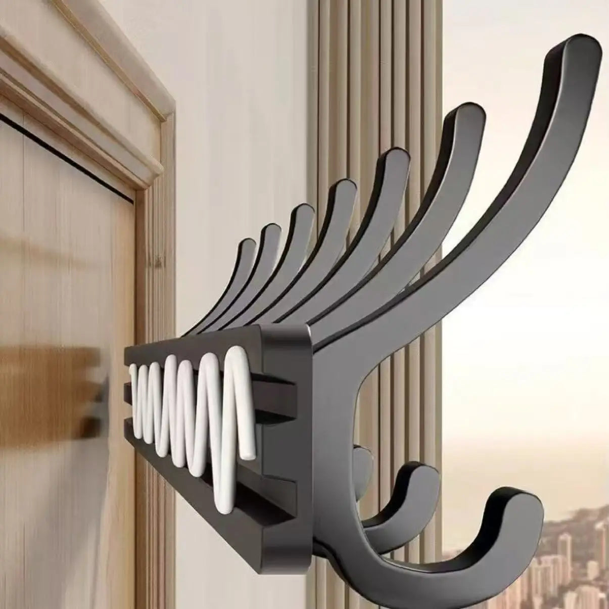 no drill Holes One Row Hangers Kitchen Towels Clothes Hats Toilet Towel Rack Storage Wall Mounted Door Back Rod Hook