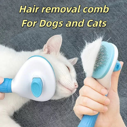 Dog Cat Self-Cleaning Grooming Brush Durable Pet Hair Remover Comb Anti-Slip Dematting Tool Pet Accessories