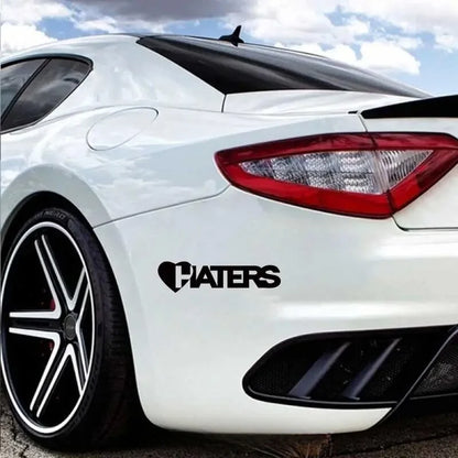 “HATERS" Stickers，cool and fashion stickers for Cars, Trucks, Walls, Laptops, Windows, Motorcycles, Bumpers Or Crafts