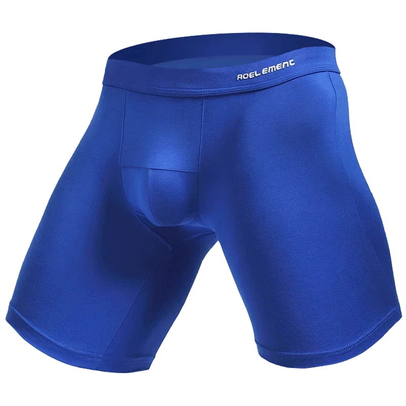 Men's sports extended leg underwear Modal boxers running anti-wear leg quick dry long boxer shorts