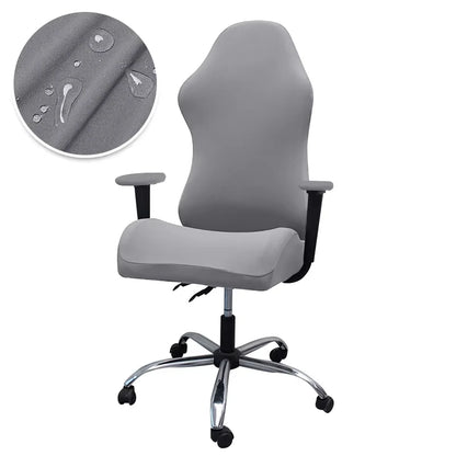 Solid Color Gaming Chair Cover Soft Elasticity Polar Fleece Armchair Slipcovers Computer Seat Chair Covers Stretch Rotating Lift