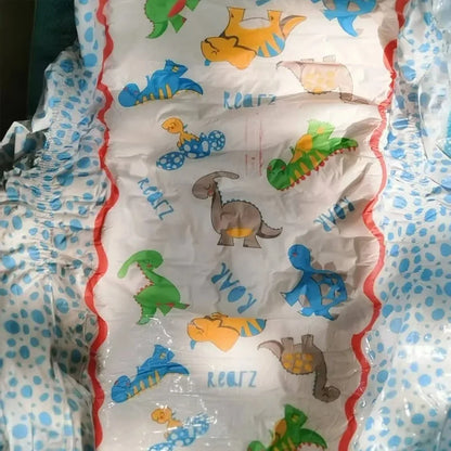 5pcs Extra Large Thick ABDL Adult Baby Disposable Diaper Pant Large Capacity Cartoon Pattern DDLG diapers No Reused Panties