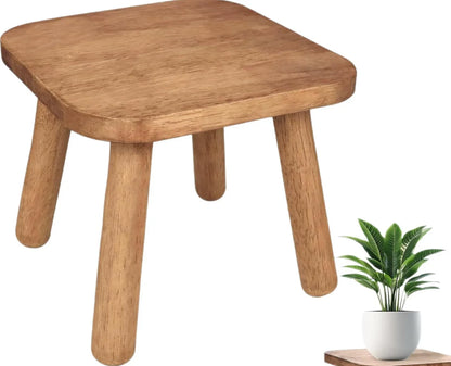 Multifunctional Solid Wood Stool Stackable Design Indoor Living Room Dining Seat Bench