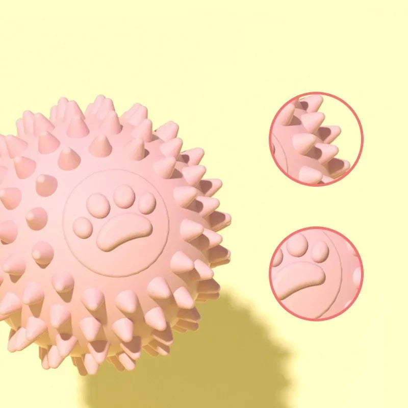 Pet Dog Toy Ball Solid Bite-Resistant Chewing Indestructible Bouncing Ball Dog Rubber Training Interactive Game Teething Ball
