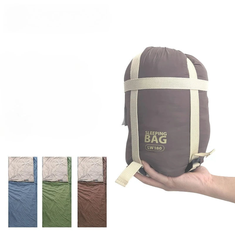 Adult Envelope Sleeping Bag, Four Seasons Lightweight Thin Portable Mini Sleeping Bag for Camping Outdoor