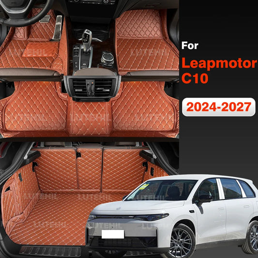 For Leapmotor C10 2027 2026 2025 2024 Car floor mats Foot Pads 3D Car Trunk Mat Cargo Liner Carpet Accessories