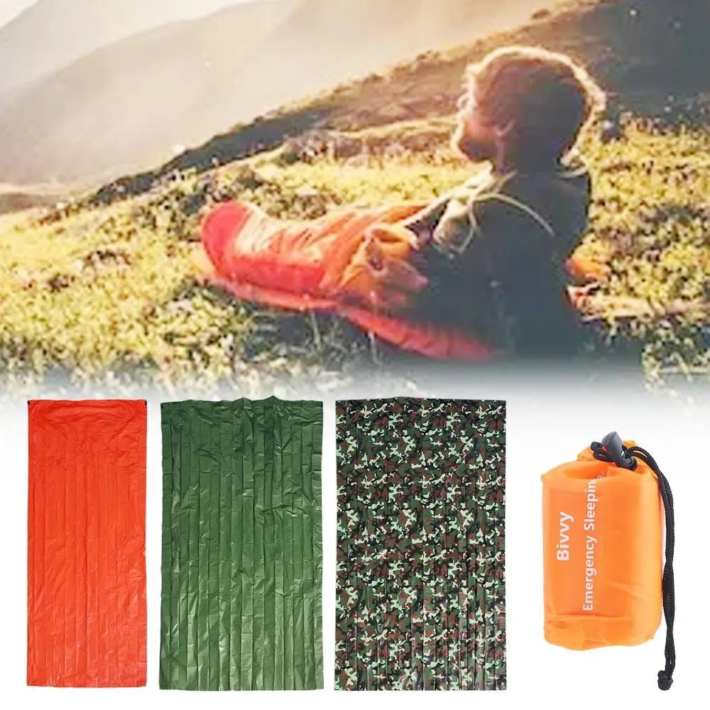 Outdoor Bivvy Windproof Thermal Blanket Sleeping Bags Emergency Sleeping Bag Survival Sleeping Bag Survival Blanket Bags