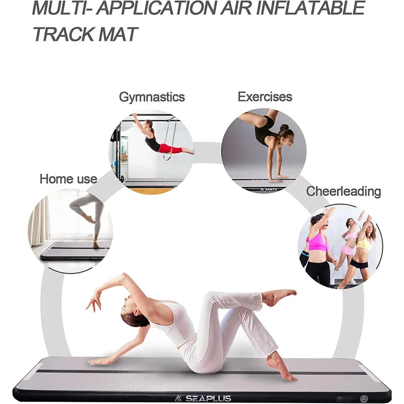 Factory Direct Inflatable Yoga Mat, Sport Gymnastics Tumbling Mat for Yoga Practice, Portable Floor Mat for Home and Studio