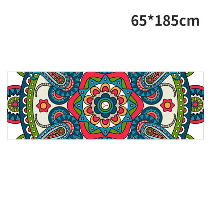 Hot Yoga Mat Towel 185*63cm Printed Yoga Towel Non Slip Fitness Workout Mat Cover for Pilates Gym Yoga Blankets