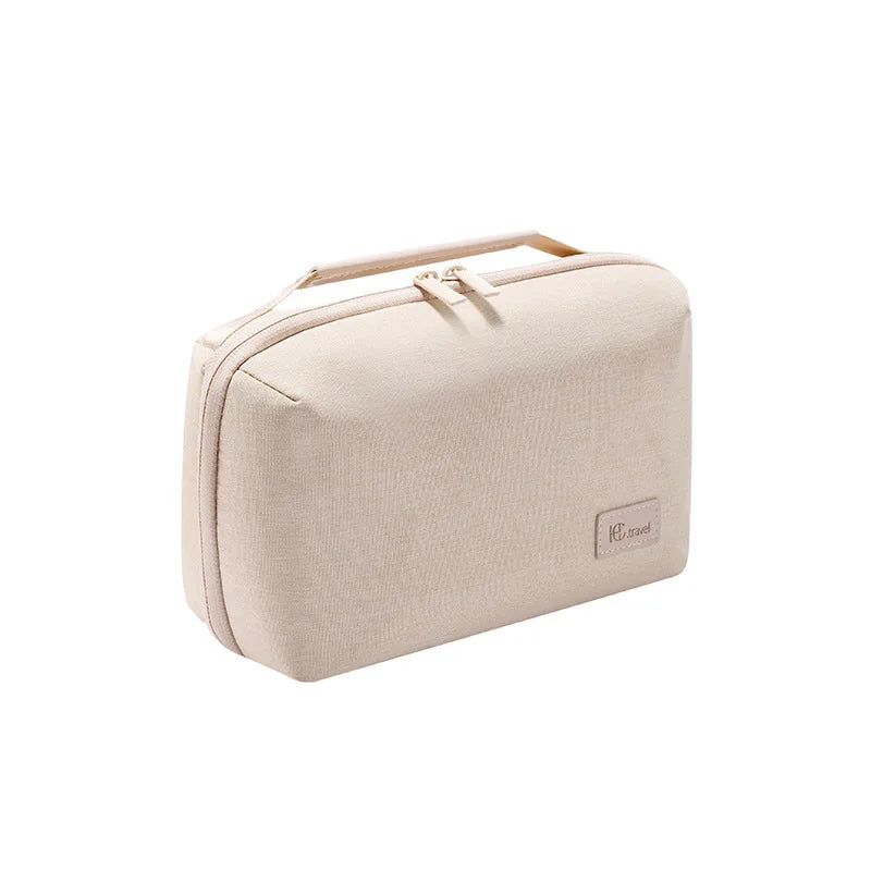 Compact Cable Organizer Bag - Zippered Tech Pouch for Chargers, Cables, Earphones - Durable Travel Storage Bag Accessory