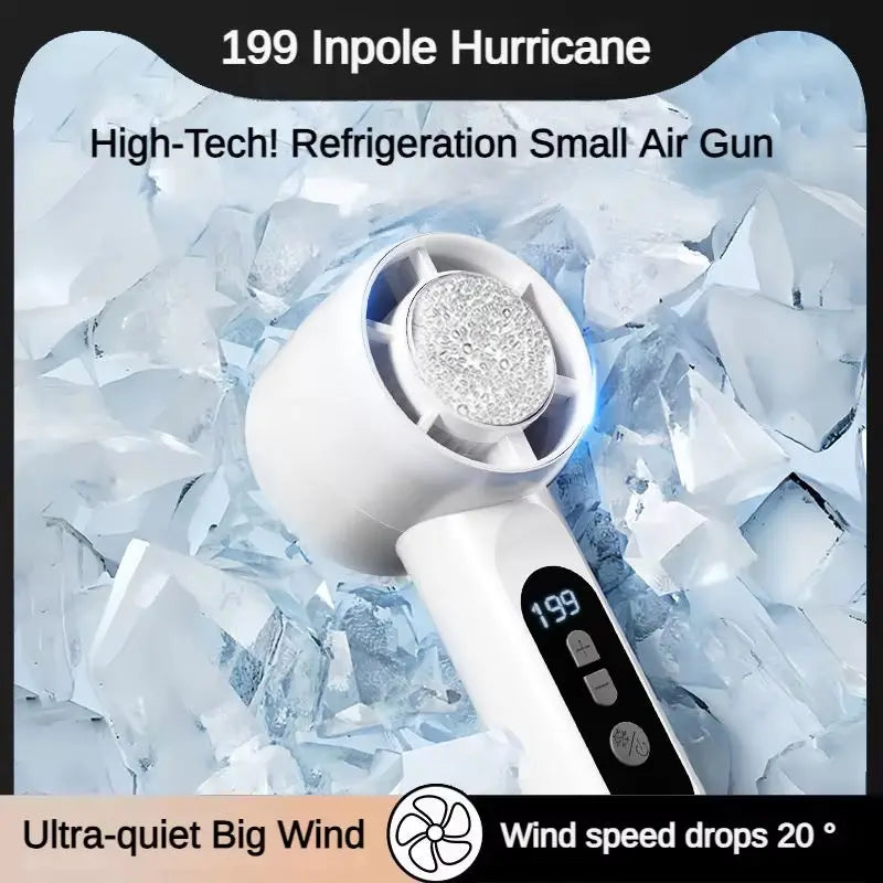 Portable Handheld Fan 199-Speed Mini Fan USB Rechargeable Cooling Refrigeration Fan Pocket Design for Travel Concerts Camping