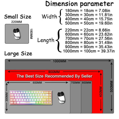 Computer Mouse Pad Desktop DIY PC Mouse Pad 900x400mm Natural Non-Slip Natural Rubber Carpet Mice Mats Custom Game Cool Mousepad